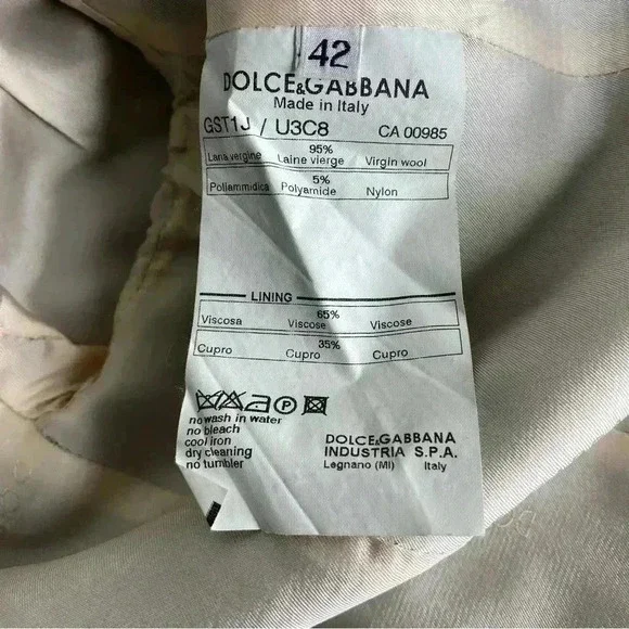 Dolce & Gabbana Virgin Wool Cropped Double Breasted Black Jacket Size IT 42 US 6 - Picture 7 of 12